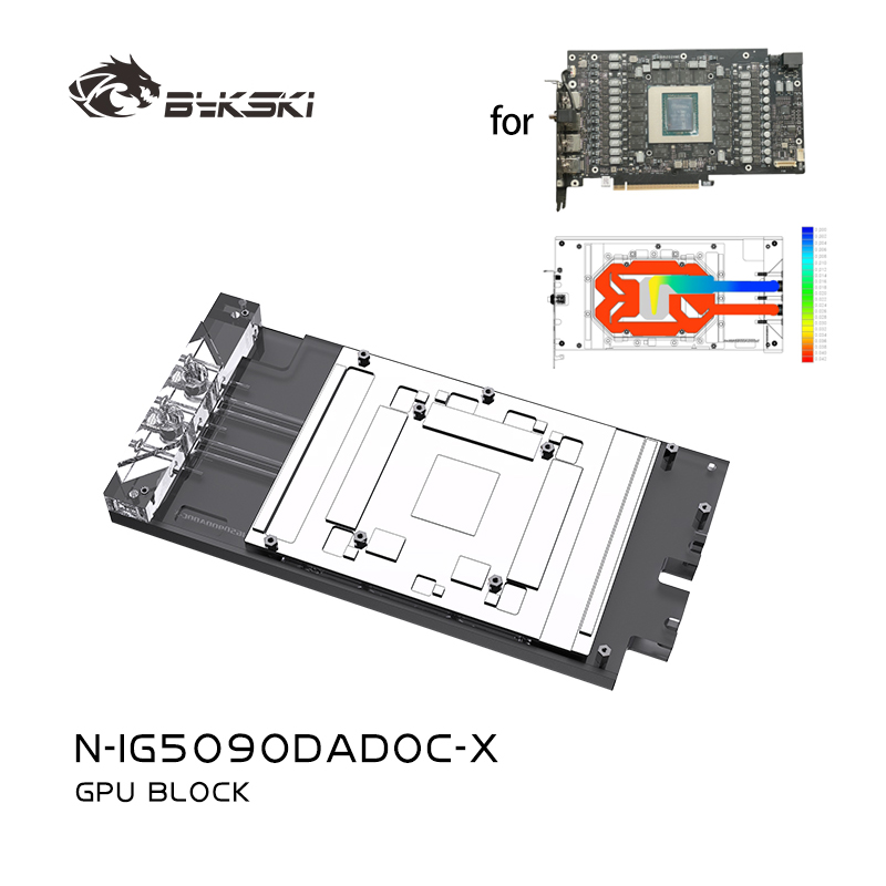 Rtx 5090 32Gb - Bloque GPU Bykski N-IG5090DADOC-X para tarjeta