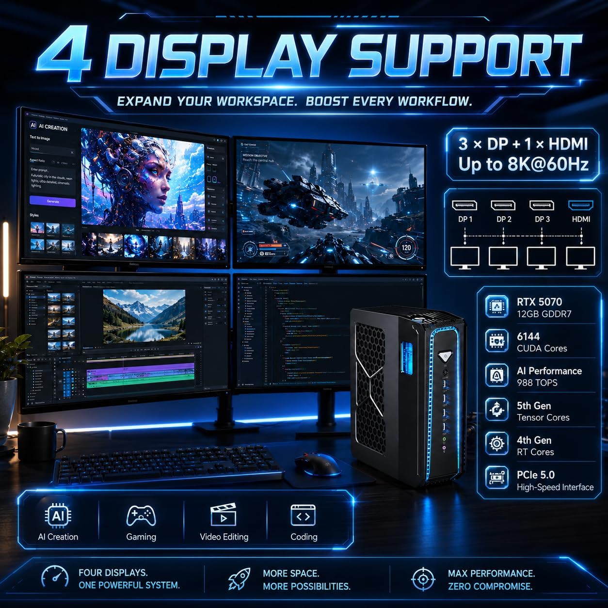 Mini PC Msecore con Refrigerac - Desktop Gaming Gpu 32Gb reseña y precio