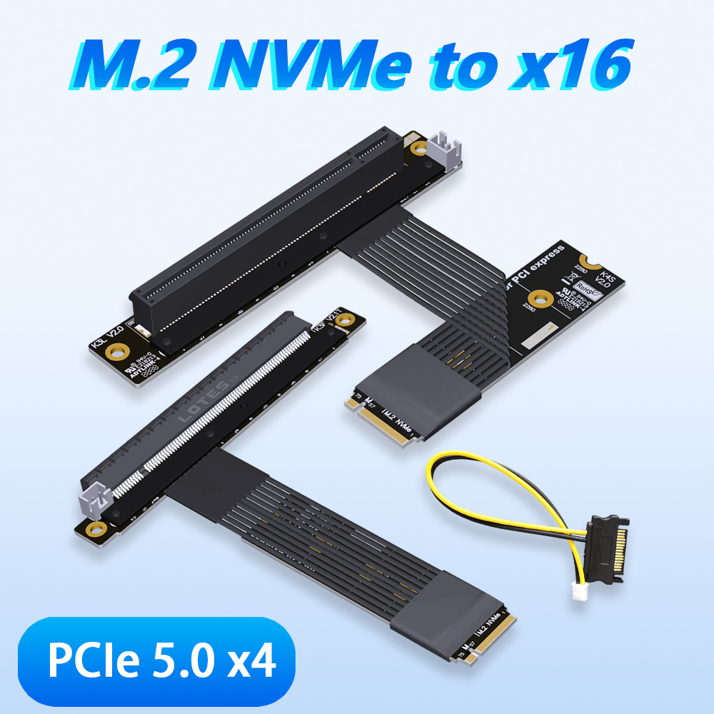 Cable Riser ADT-LINK M.2 NGFF  - Pcie 5.0 Gpu Riser Cable reseña y precio