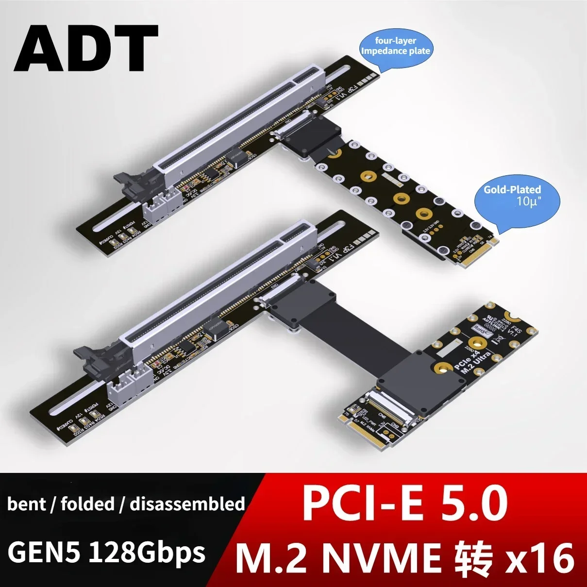 Cable de extensión ADT-Link PC - Pcie 5.0 Gpu Riser Cable reseña y precio